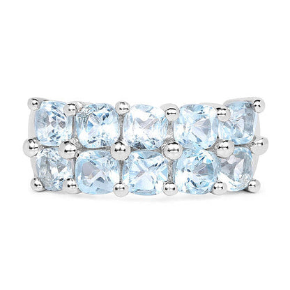3.60 Carat Genuine  Blue Topaz .925 Sterling Silver Ring Bids.com