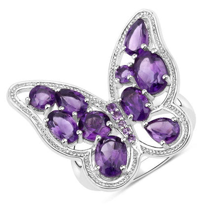 4.32 Carat Genuine Amethyst .925 Sterling Silver Ring Bids.com
