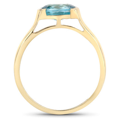 2.00 Carat Genuine Blue Zircon .925 Sterling Silver Ring Bids.com
