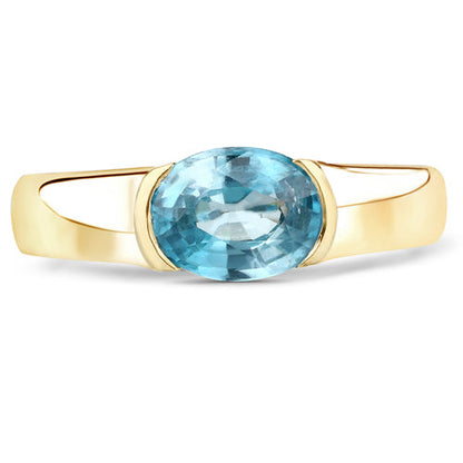 2.00 Carat Genuine Blue Zircon .925 Sterling Silver Ring Bids.com