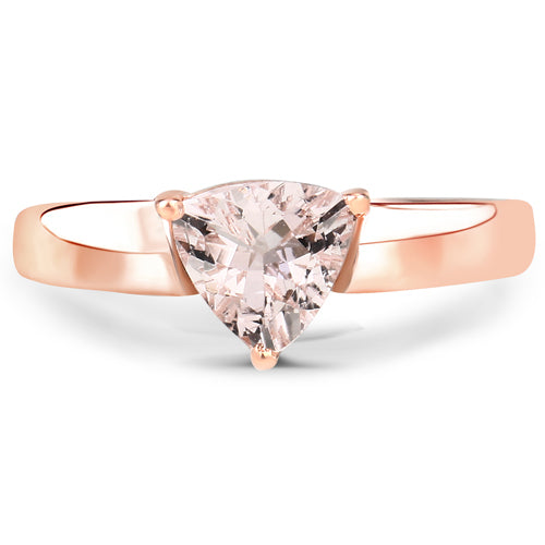 0.90 Carat Genuine Morganite .925 Sterling Silver Ring Bids.com