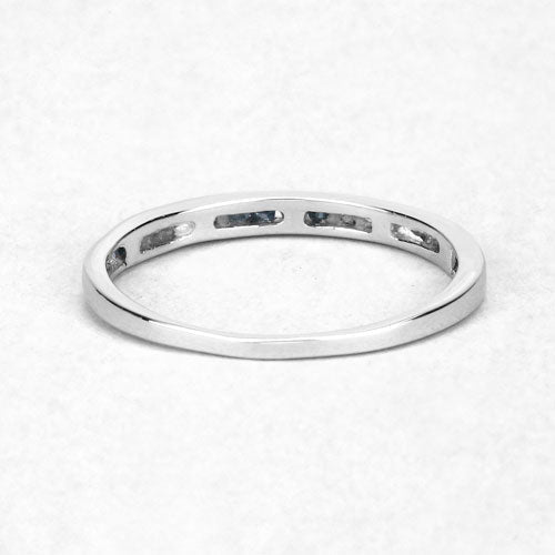 0.20 Carat Genuine Blue Diamond .925 Sterling Silver Ring Bids.com