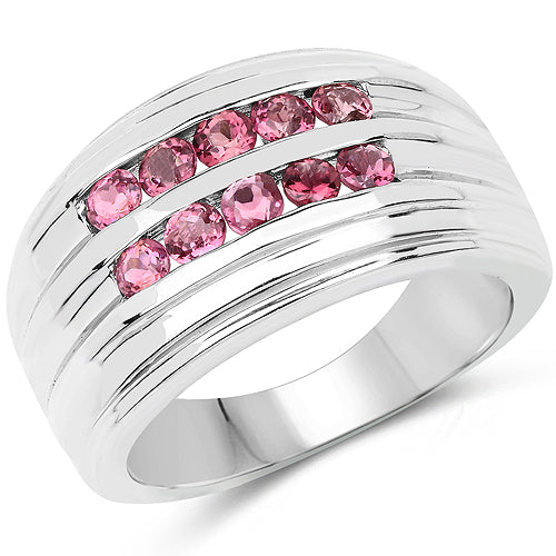 1.00 Carat Genuine Pink Tourmaline .925 Sterling Silver Ring Bids.com