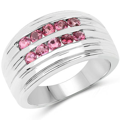 1.00 Carat Genuine Pink Tourmaline .925 Sterling Silver Ring Bids.com