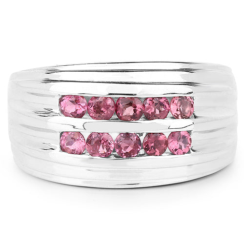 1.00 Carat Genuine Pink Tourmaline .925 Sterling Silver Ring Bids.com