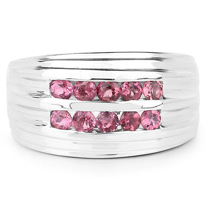 1.00 Carat Genuine Pink Tourmaline .925 Sterling Silver Ring Bids.com