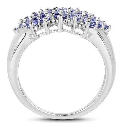 2.03 Carat Genuine Tanzanite .925 Sterling Silver Ring Bids.com