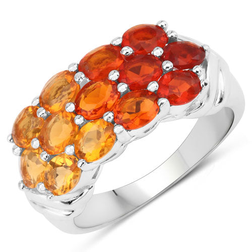 1.56 Carat Genuine Fire Opal .925 Sterling Silver Ring Bids.com