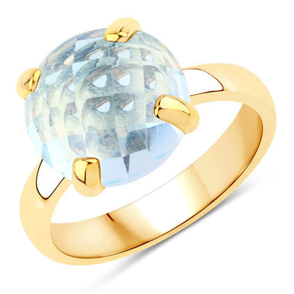 8.50 Carat Genuine Blue Topaz .925 Sterling Silver Ring Bids.com