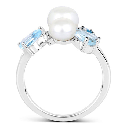 4.96 Carat Genuine Multi Stones .925 Sterling Silver Ring Bids.com