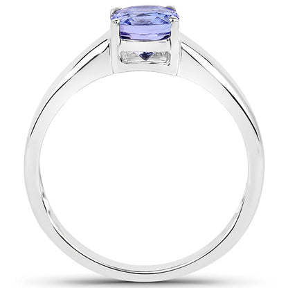 1.05 Carat Genuine Tanzanite .925 Sterling Silver ring Bids.com