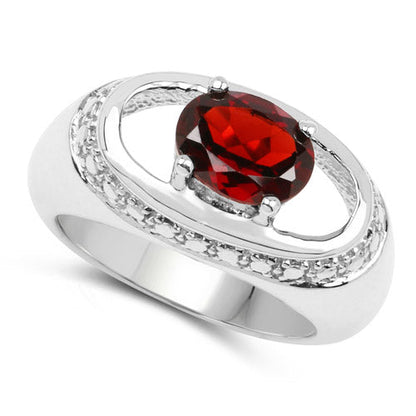2.50 Carat Genuine Garnet .925 Sterling Silver Ring Bids.com