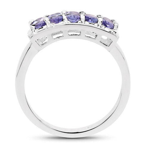 1.25 Carat Genuine Tanzanite .925 Sterling Silver Ring Bids.com