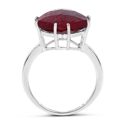 8.20 Carat Dyed Ruby .925 Sterling Silver Ring Bids.com