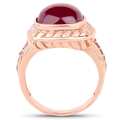 9.14 Carat Glass Filled Ruby and Ruby .925 Sterling Silver Ring Bids.com