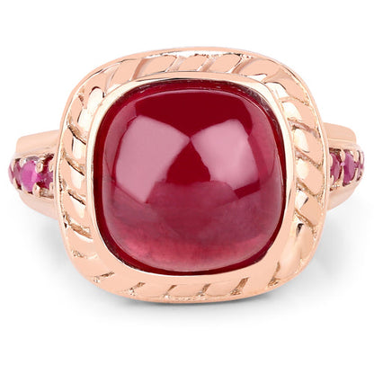 9.14 Carat Glass Filled Ruby and Ruby .925 Sterling Silver Ring Bids.com