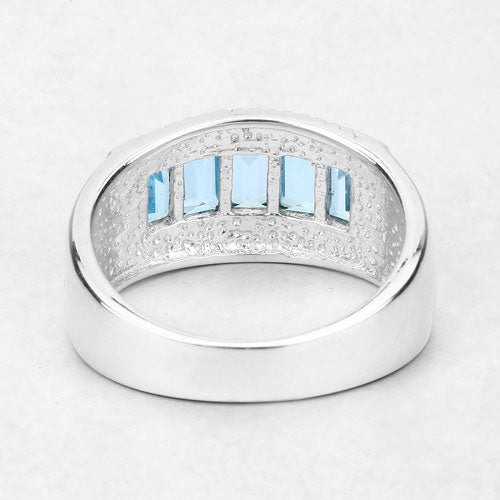 1.75 Carat Genuine Blue Topaz .925 Sterling Silver Ring Bids.com