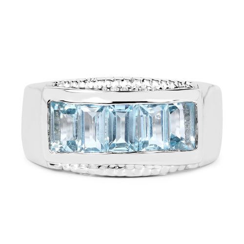 1.75 Carat Genuine Blue Topaz .925 Sterling Silver Ring Bids.com