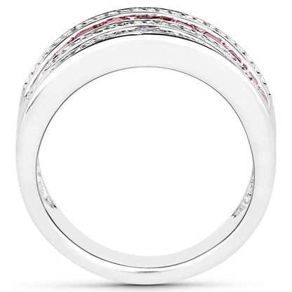 3.36 Carat Genuine Multi Stones .925 Sterling Silver Ring Bids.com