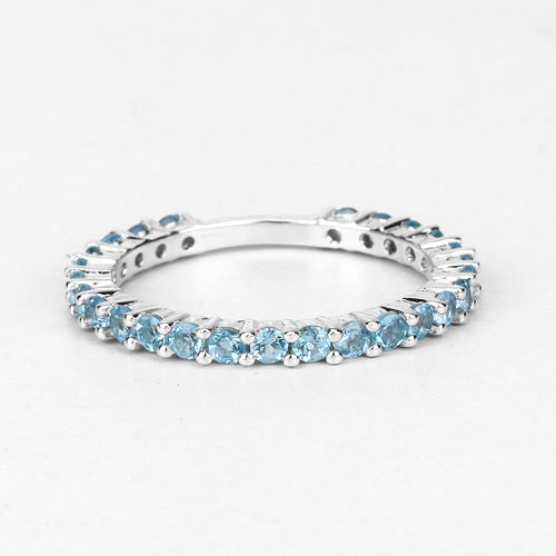 0.94 Carat Genuine Swiss Blue Topaz .925 Sterling Silver Ring Bids.com
