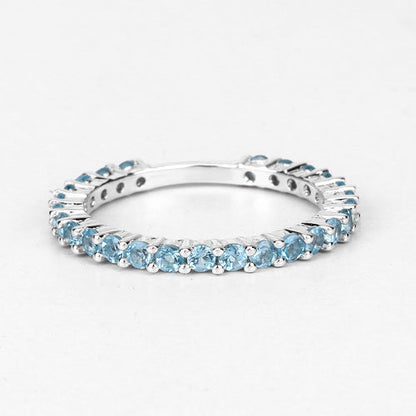 0.94 Carat Genuine Swiss Blue Topaz .925 Sterling Silver Ring Bids.com