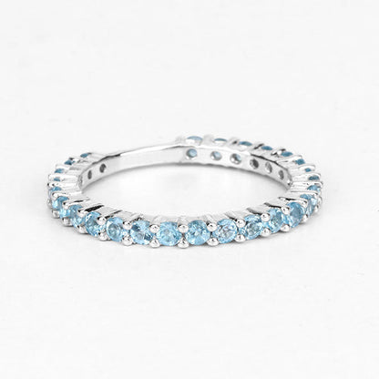 0.94 Carat Genuine Swiss Blue Topaz .925 Sterling Silver Ring Bids.com