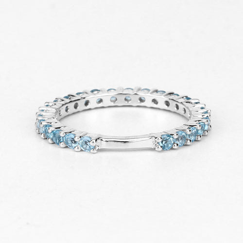0.94 Carat Genuine Swiss Blue Topaz .925 Sterling Silver Ring Bids.com
