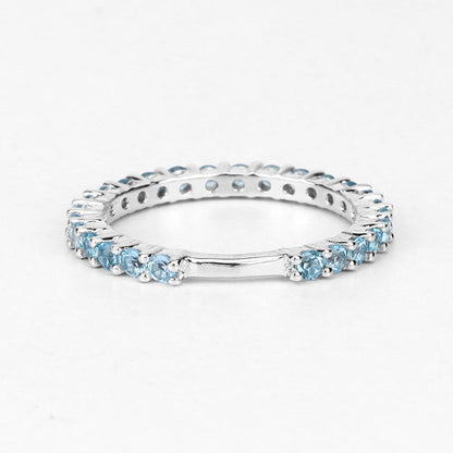 0.94 Carat Genuine Swiss Blue Topaz .925 Sterling Silver Ring Bids.com