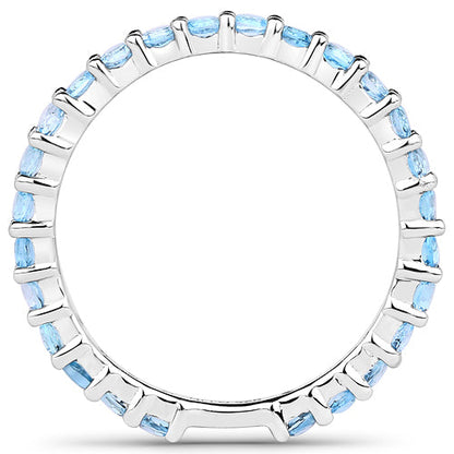 0.94 Carat Genuine Swiss Blue Topaz .925 Sterling Silver Ring Bids.com