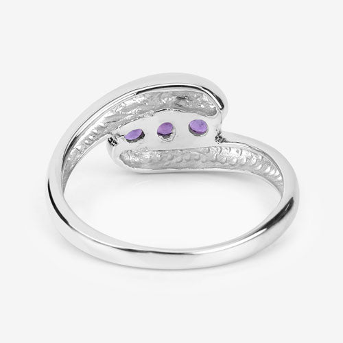 0.54 Carat Genuine Amethyst .925 Sterling Silver Ring Bids.com