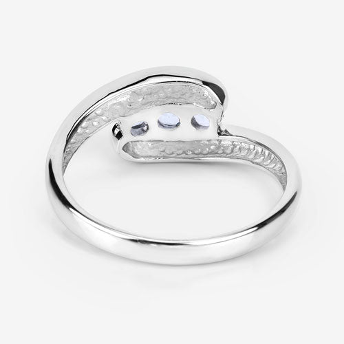 0.74 Carat Genuine Blue Topaz .925 Sterling Silver Ring Bids.com