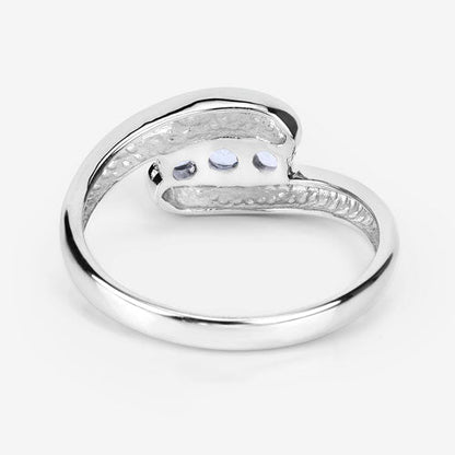 0.74 Carat Genuine Blue Topaz .925 Sterling Silver Ring Bids.com