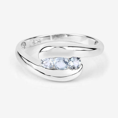 0.74 Carat Genuine Blue Topaz .925 Sterling Silver Ring Bids.com