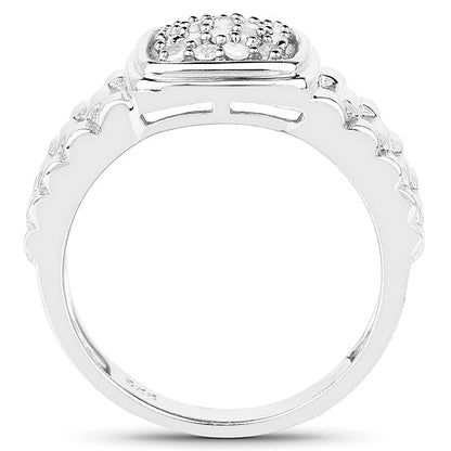 0.25 Carat Genuine White Diamond .925 Sterling Silver Ring Bids.com