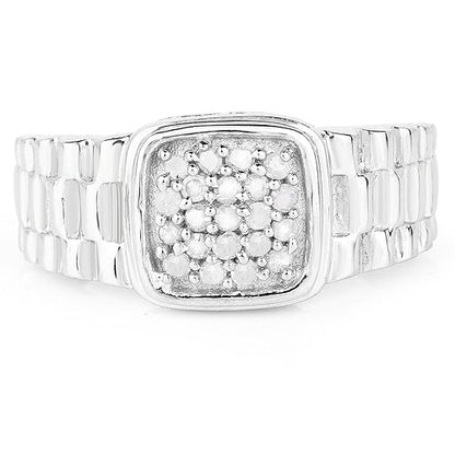 0.25 Carat Genuine White Diamond .925 Sterling Silver Ring Bids.com