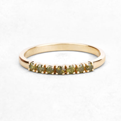 0.22 Carat Genuine Dark Yellow Diamond 14K Yellow Gold Ring (I1-I2) Bids.com