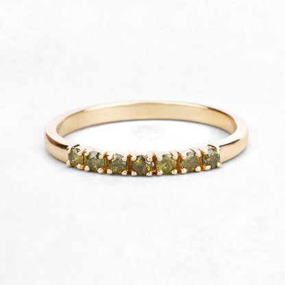 0.22 Carat Genuine Dark Yellow Diamond 14K Yellow Gold Ring (I1-I2) Bids.com