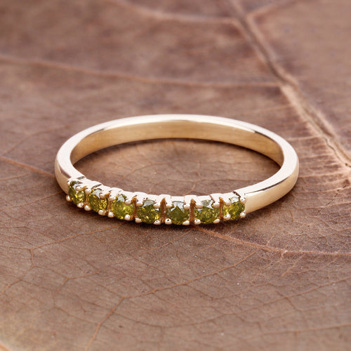 0.22 Carat Genuine Dark Yellow Diamond 14K Yellow Gold Ring (I1-I2) Bids.com