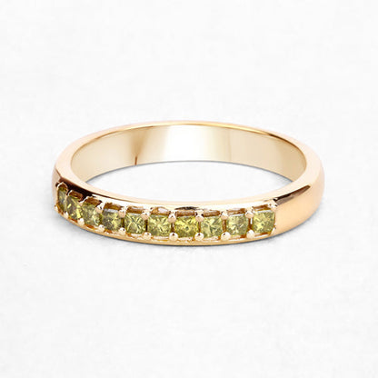 0.27 Carat Genuine Yellow Diamond 14K Yellow Gold Ring (SI1-SI2) Bids.com