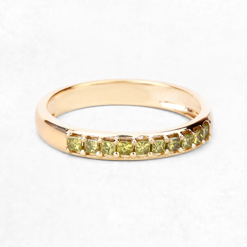 0.27 Carat Genuine Yellow Diamond 14K Yellow Gold Ring (SI1-SI2) Bids.com
