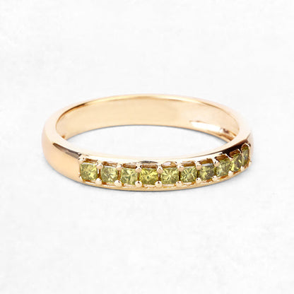 0.27 Carat Genuine Yellow Diamond 14K Yellow Gold Ring (SI1-SI2) Bids.com