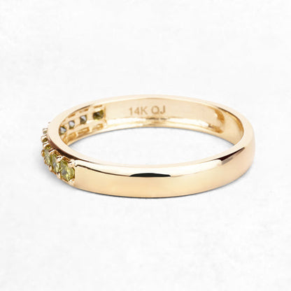 0.27 Carat Genuine Yellow Diamond 14K Yellow Gold Ring (SI1-SI2) Bids.com