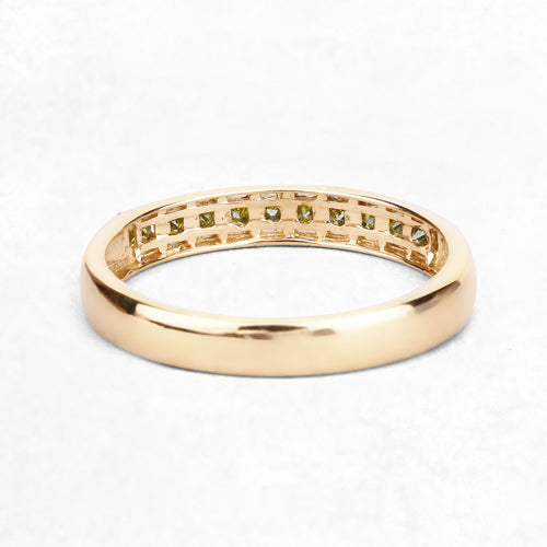 0.27 Carat Genuine Yellow Diamond 14K Yellow Gold Ring (SI1-SI2) Bids.com