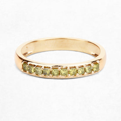 0.27 Carat Genuine Yellow Diamond 14K Yellow Gold Ring (SI1-SI2) Bids.com