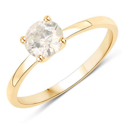 0.72 Carat Genuine LB Diamond 14K Yellow Gold Ring Bids.com