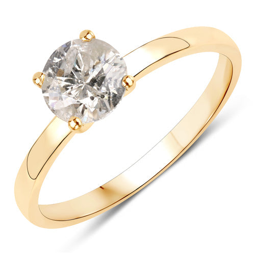 1.02 Carat Genuine TLC Diamond 14K Yellow Gold Ring Bids.com