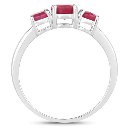 1.15 Carat Genuine Ruby 14K White Gold Ring Bids.com