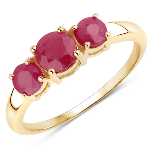 1.15 Carat Genuine Ruby 14K Yellow Gold Ring Bids.com