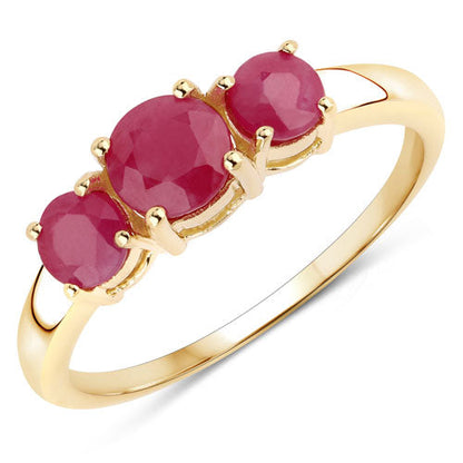 1.15 Carat Genuine Ruby 14K Yellow Gold Ring Bids.com