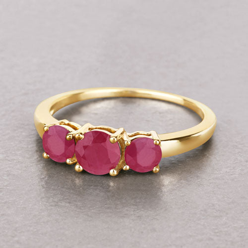 1.15 Carat Genuine Ruby 14K Yellow Gold Ring Bids.com